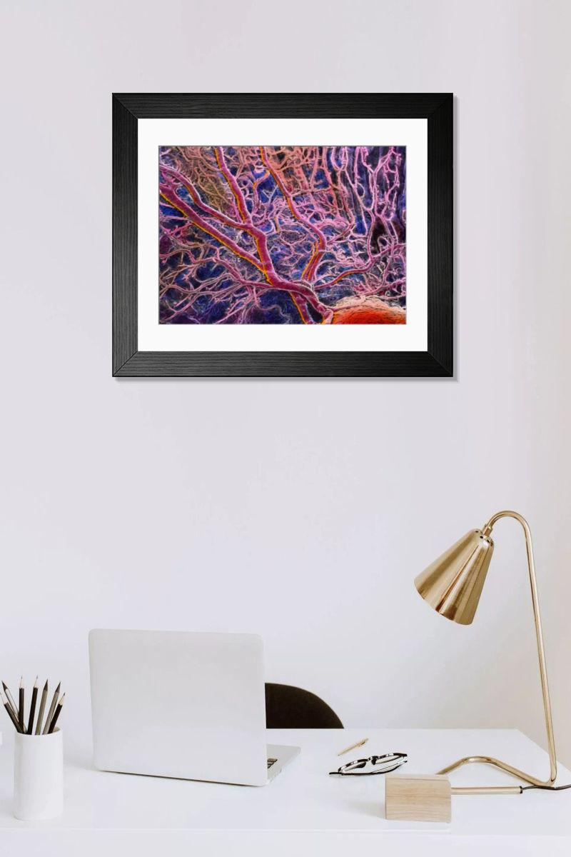 Shown hanging in a room: Modern 14"x12" (36x31cm)