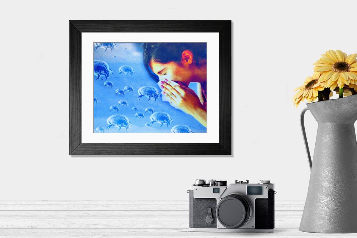 Shown hanging in a room: Modern 14"x12" (36x31cm)