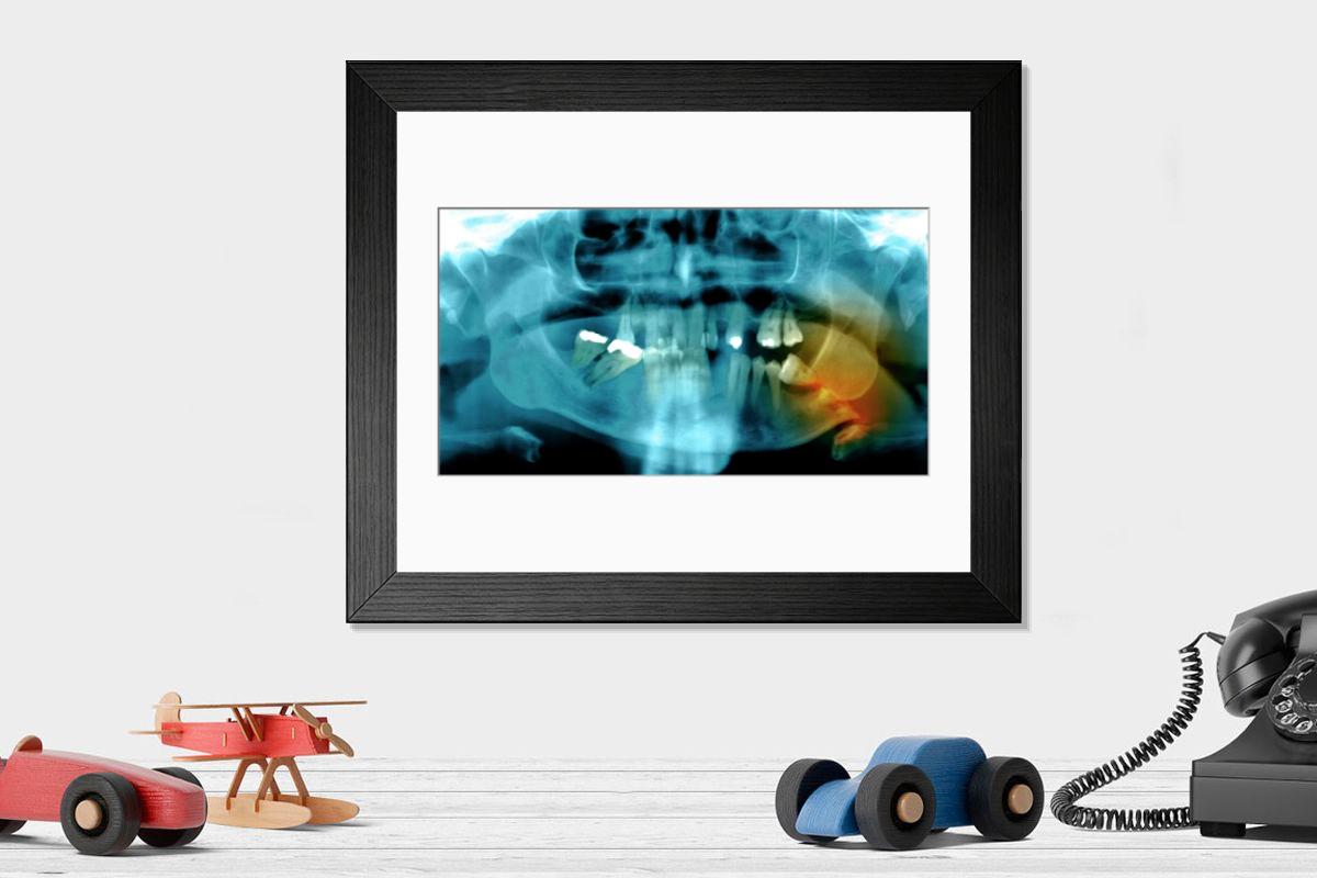 Shown hanging in a room: Modern 14"x12" (36x31cm)