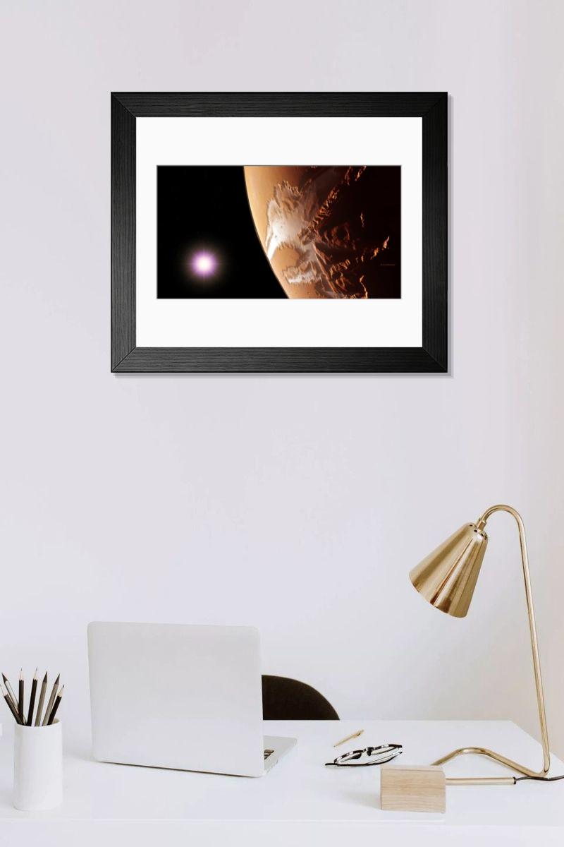 Shown hanging in a room: Modern 14"x12" (36x31cm)