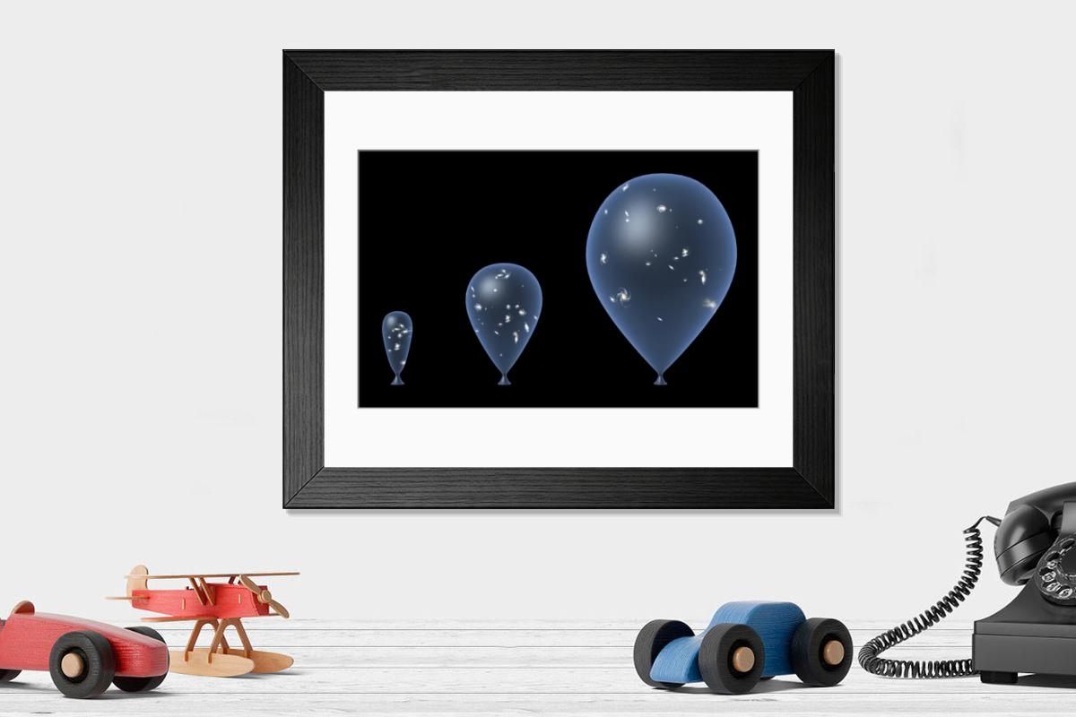 Shown hanging in a room: Modern 14"x12" (36x31cm)