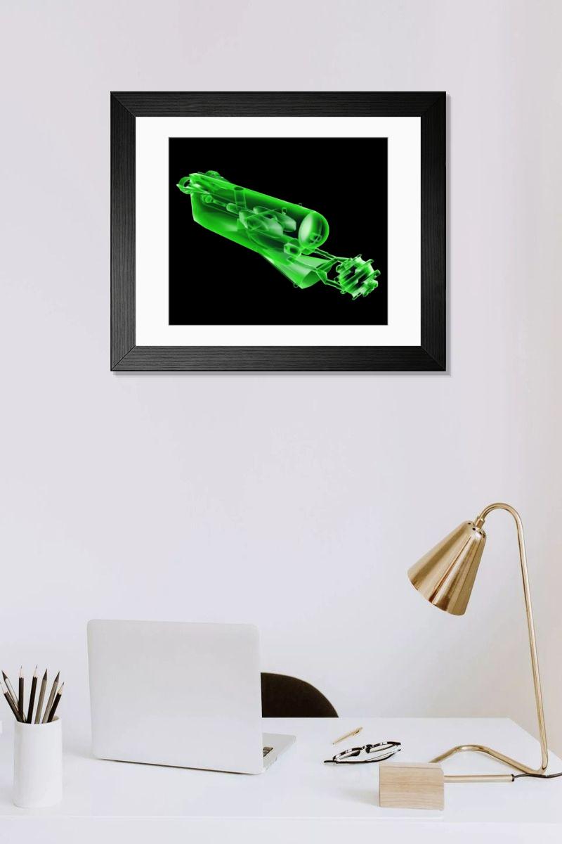 Shown hanging in a room: Modern 14"x12" (36x31cm)