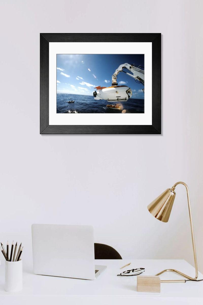 Shown hanging in a room: Modern 14"x12" (36x31cm)