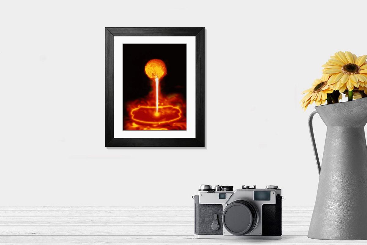 Shown hanging in a room: Modern 14"x12" (36x31cm)