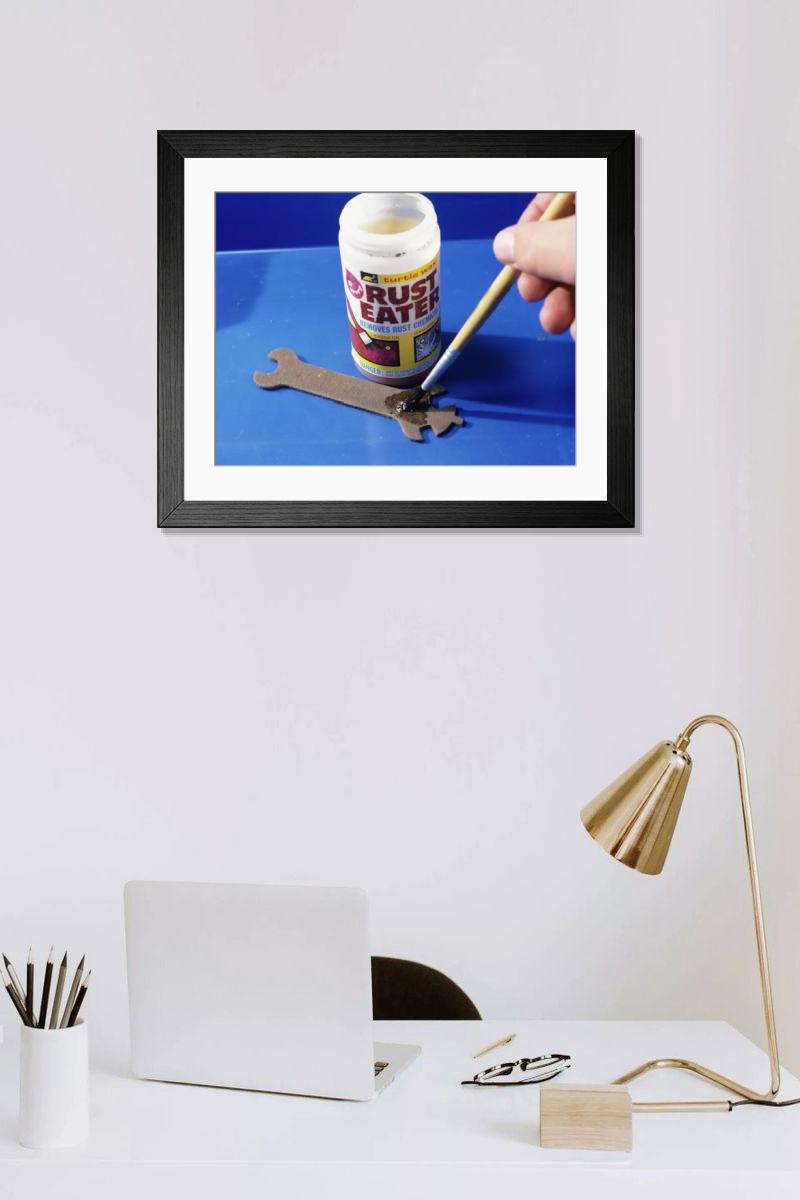 Shown hanging in a room: Modern 14"x12" (36x31cm)