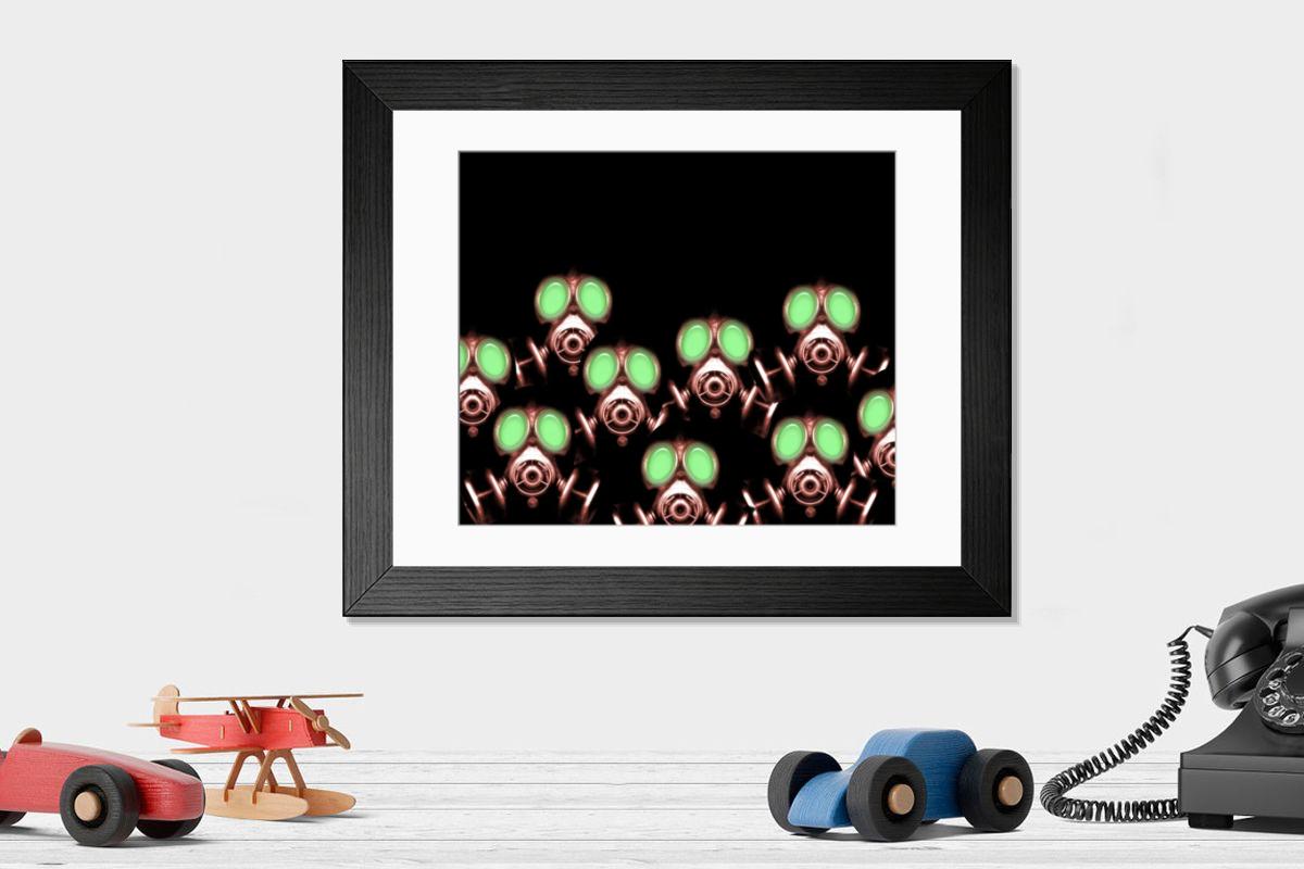 Shown hanging in a room: Modern 14"x12" (36x31cm)