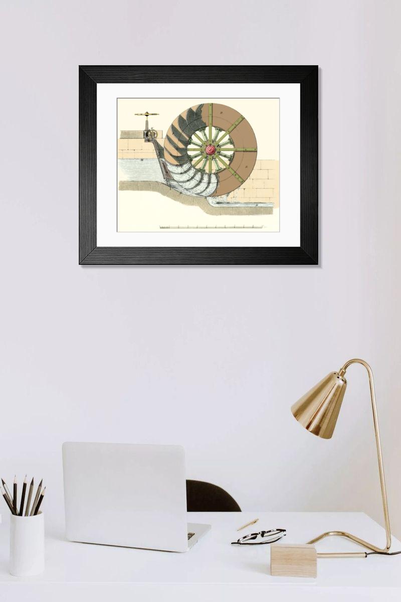 Shown hanging in a room: Modern 14"x12" (36x31cm)