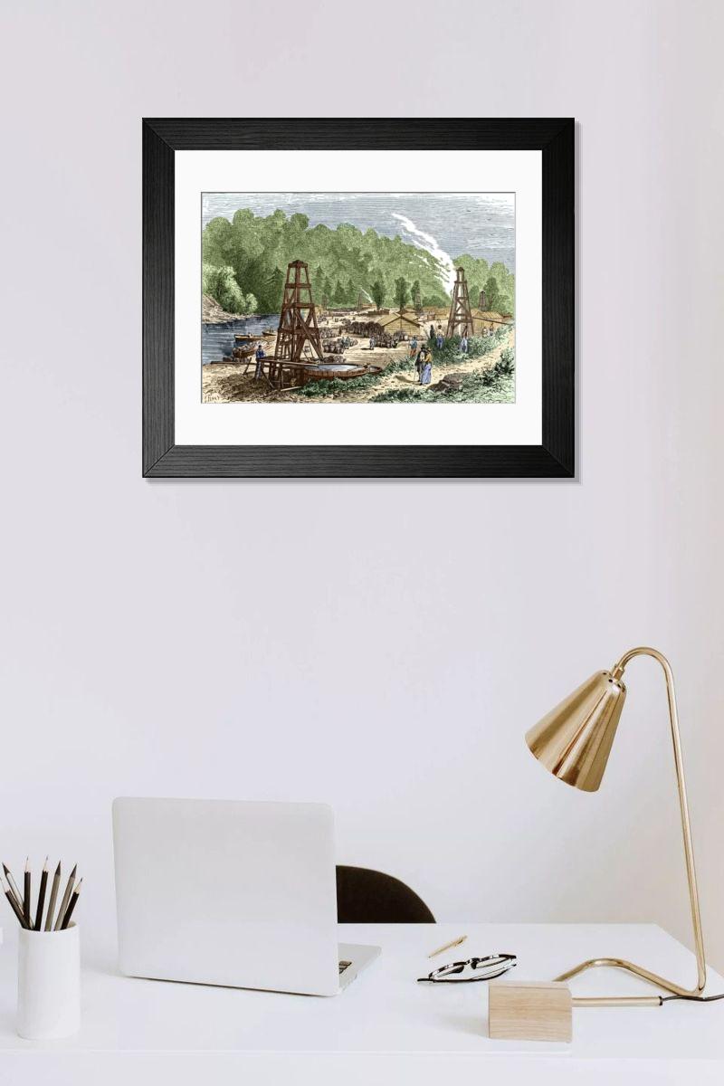 Shown hanging in a room: Modern 14"x12" (36x31cm)