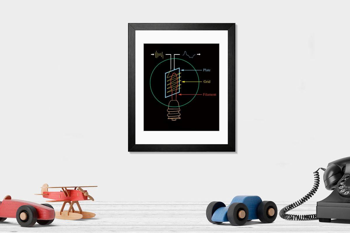 Shown hanging in a room: Modern 14"x12" (36x31cm)