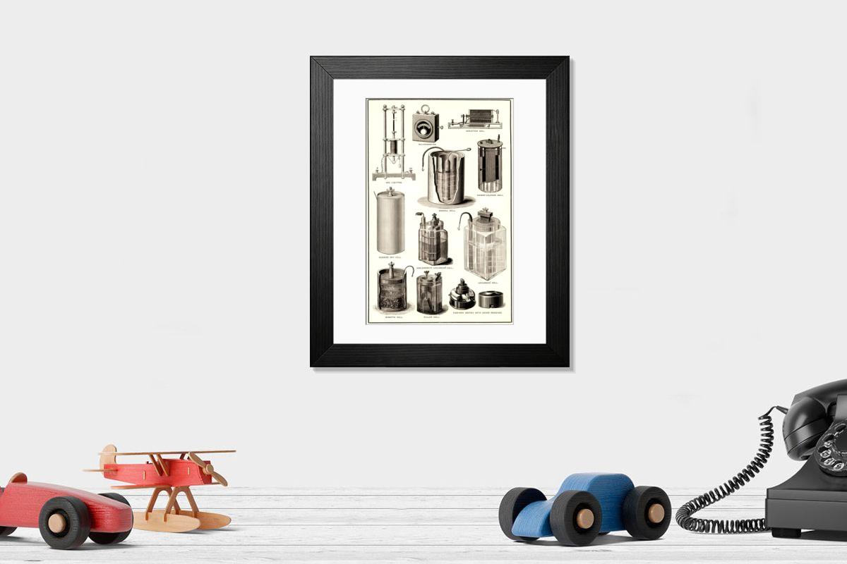 Shown hanging in a room: Modern 14"x12" (36x31cm)