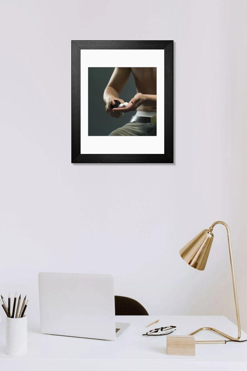 Shown hanging in a room: Modern 14"x12" (36x31cm)