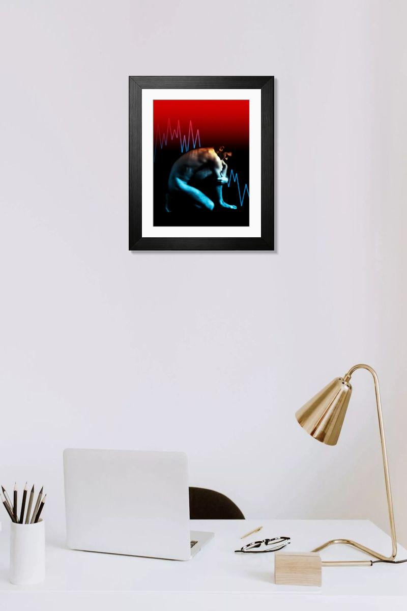 Shown hanging in a room: Modern 14"x12" (36x31cm)