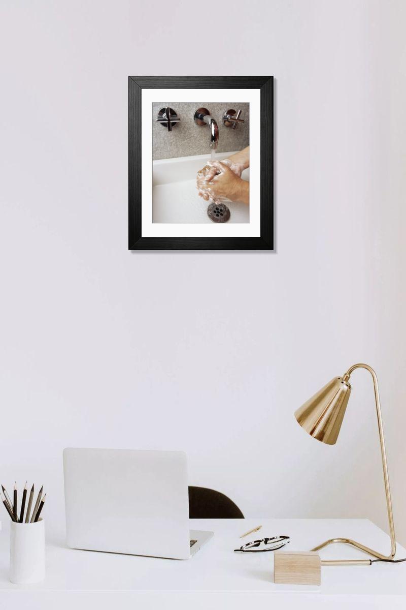 Shown hanging in a room: Modern 14"x12" (36x31cm)