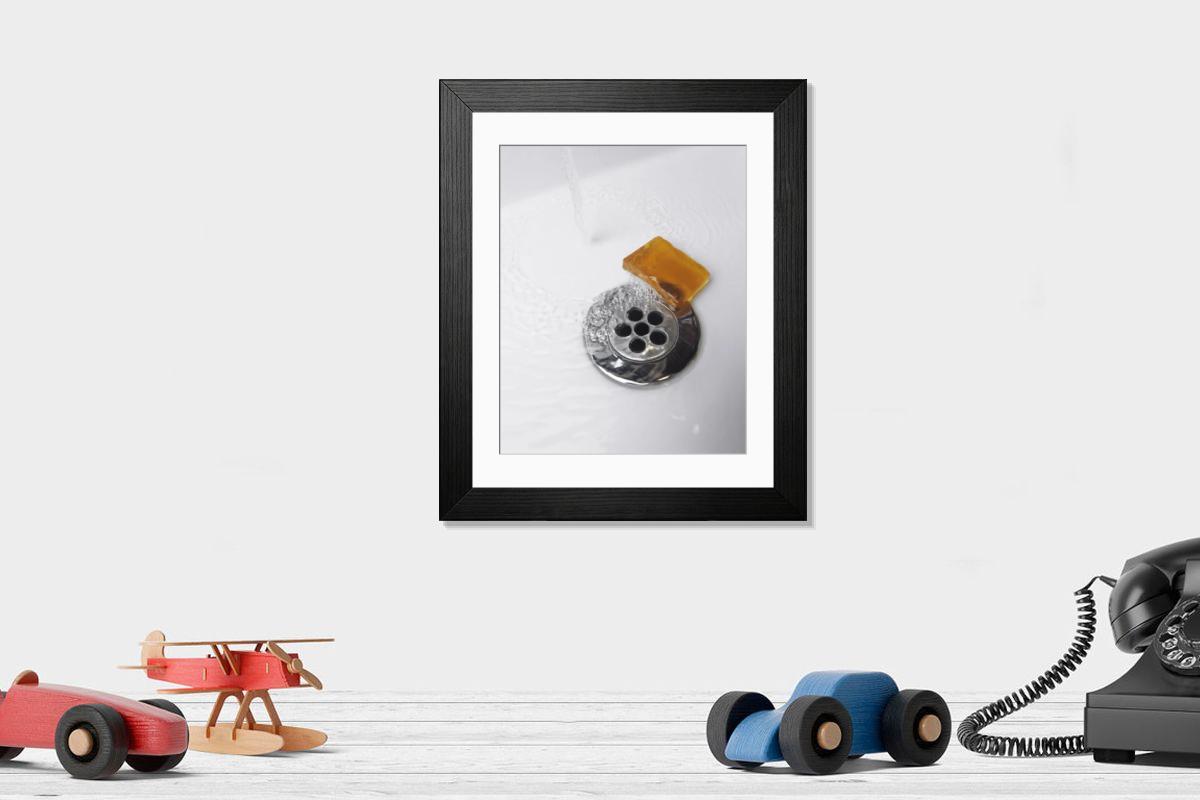 Shown hanging in a room: Modern 14"x12" (36x31cm)