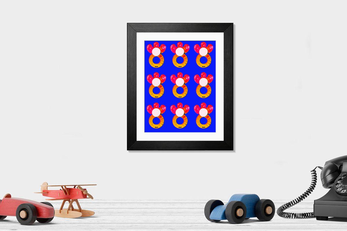 Shown hanging in a room: Modern 14"x12" (36x31cm)