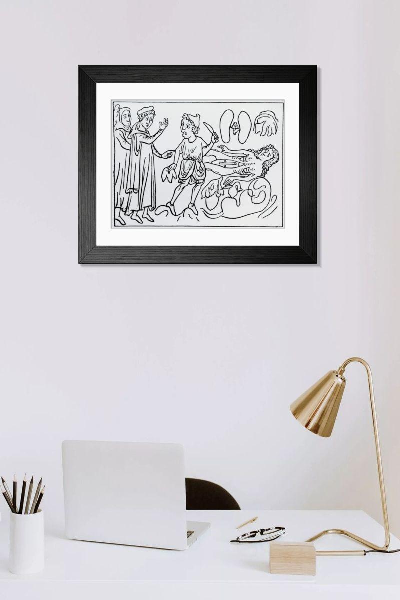 Shown hanging in a room: Modern 14"x12" (36x31cm)