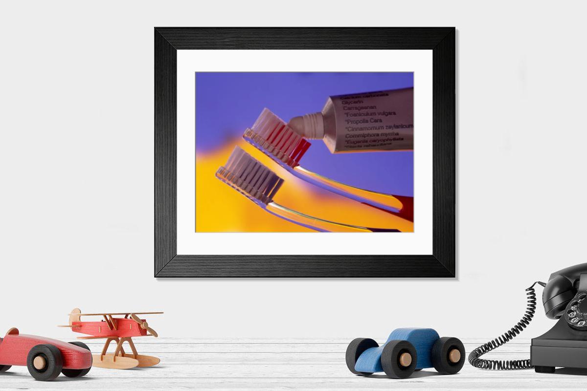 Shown hanging in a room: Modern 14"x12" (36x31cm)