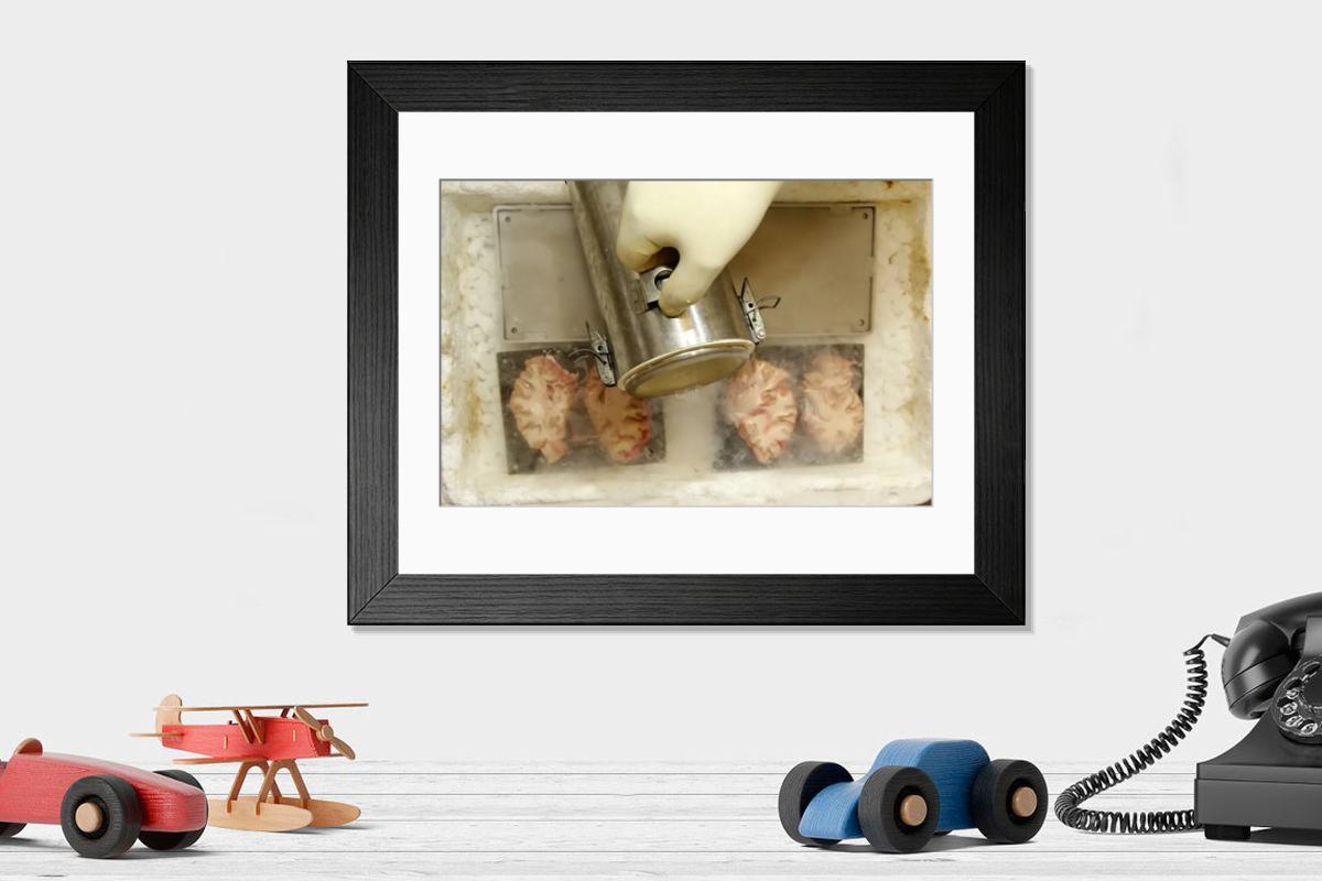 Shown hanging in a room: Modern 14"x12" (36x31cm)