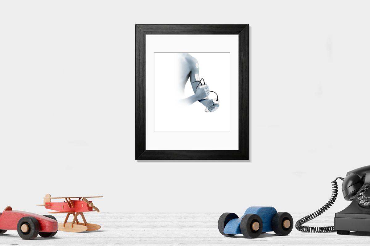 Shown hanging in a room: Modern 14"x12" (36x31cm)