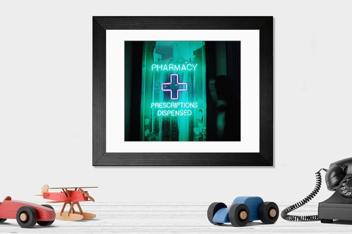 Shown hanging in a room: Modern 14"x12" (36x31cm)