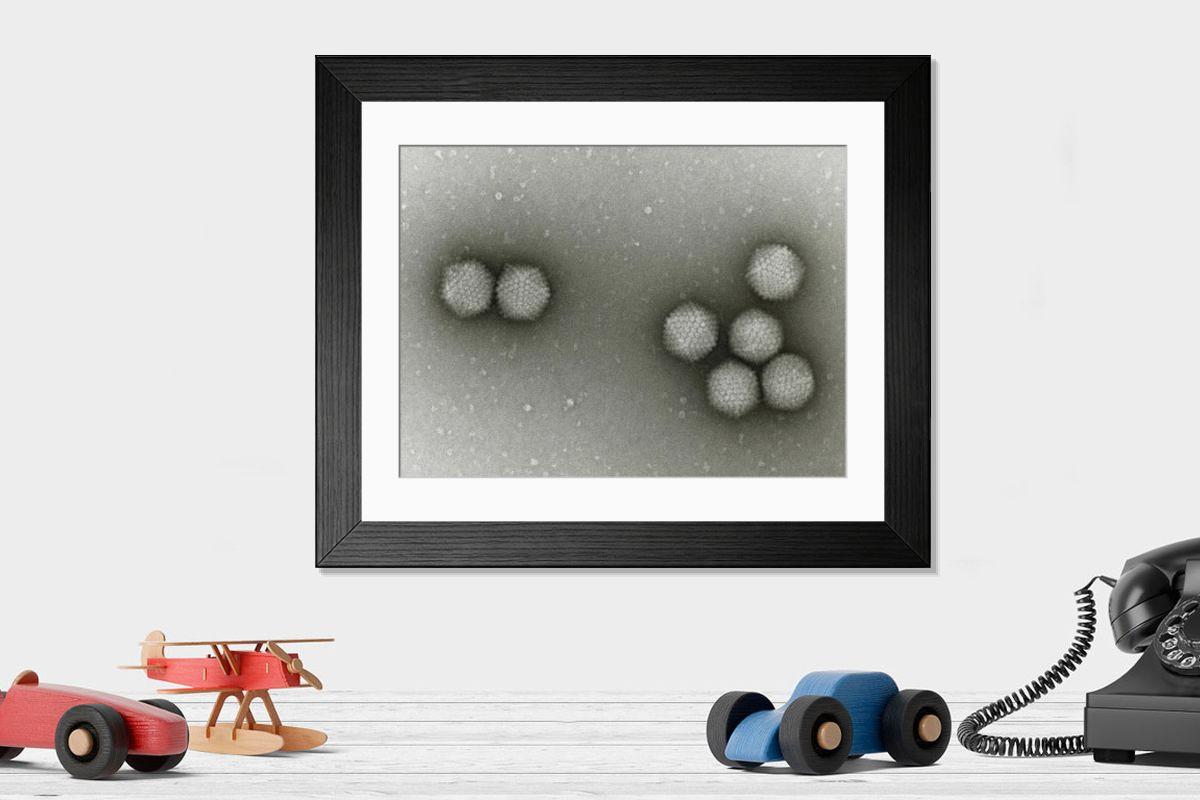 Shown hanging in a room: Modern 14"x12" (36x31cm)