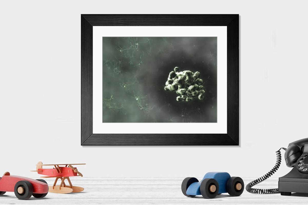 Shown hanging in a room: Modern 14"x12" (36x31cm)