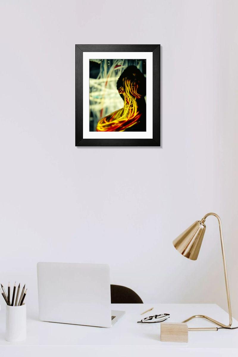 Shown hanging in a room: Modern 14"x12" (36x31cm)