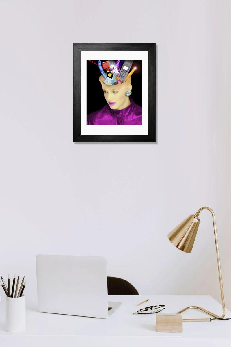 Shown hanging in a room: Modern 14"x12" (36x31cm)