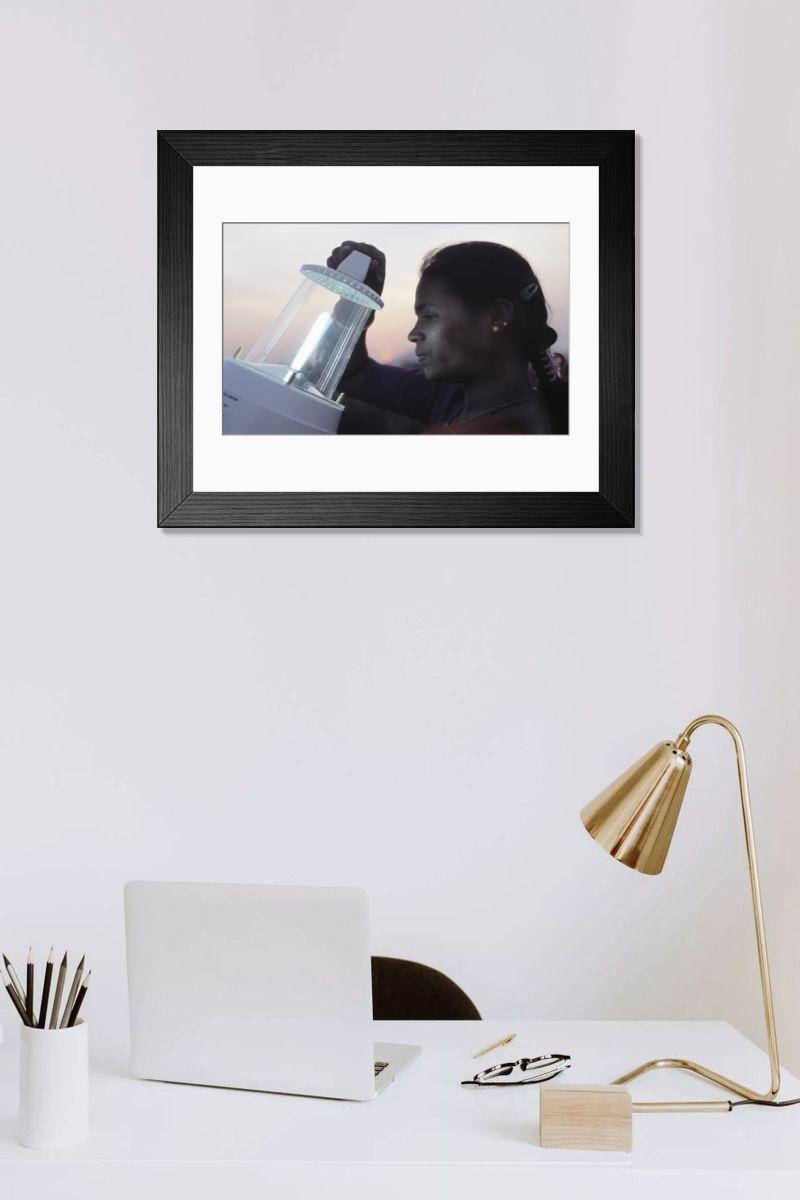 Shown hanging in a room: Modern 14"x12" (36x31cm)