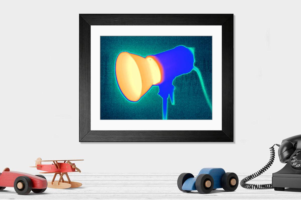 Shown hanging in a room: Modern 14"x12" (36x31cm)