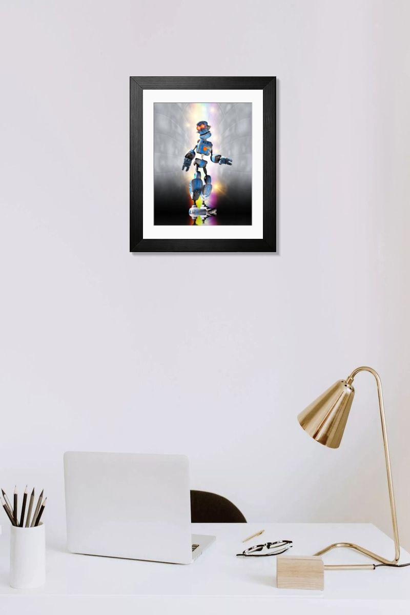 Shown hanging in a room: Modern 14"x12" (36x31cm)