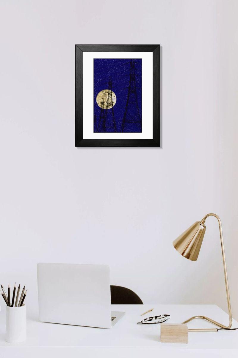 Shown hanging in a room: Modern 14"x12" (36x31cm)