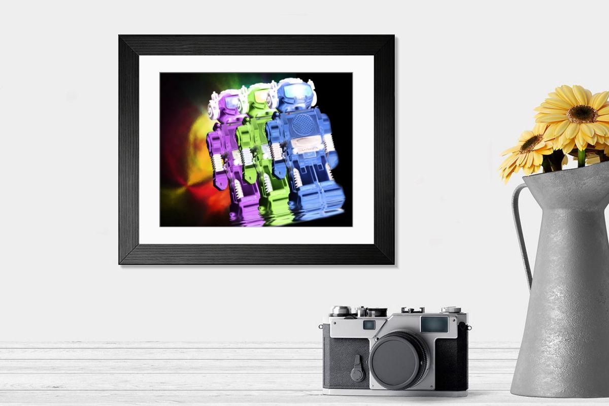 Shown hanging in a room: Modern 14"x12" (36x31cm)