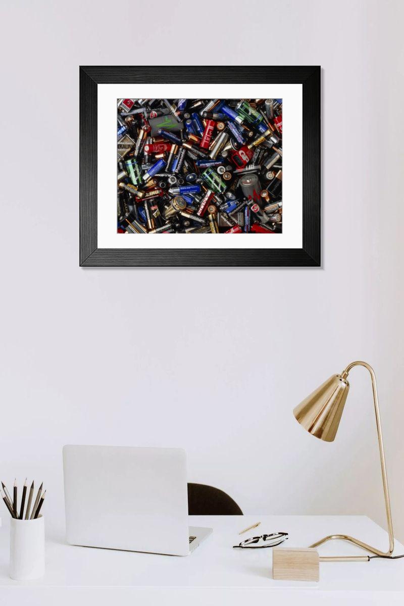 Shown hanging in a room: Modern 14"x12" (36x31cm)