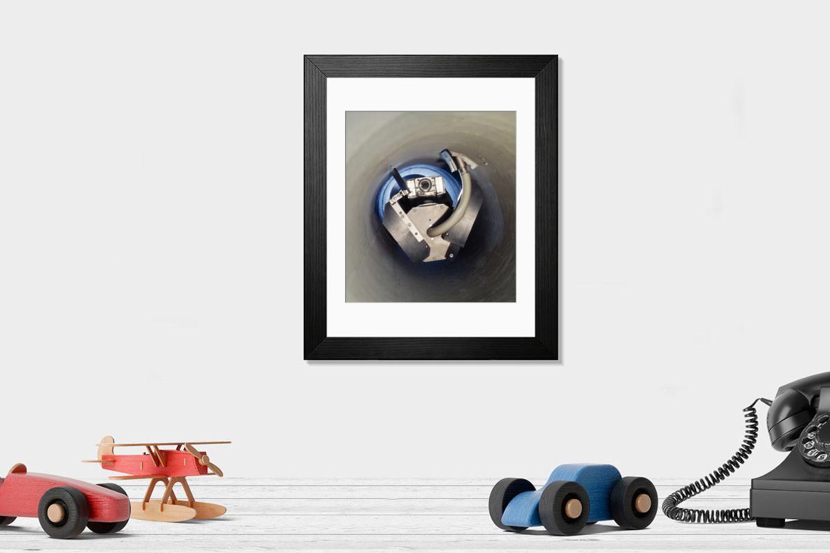 Shown hanging in a room: Modern 14"x12" (36x31cm)