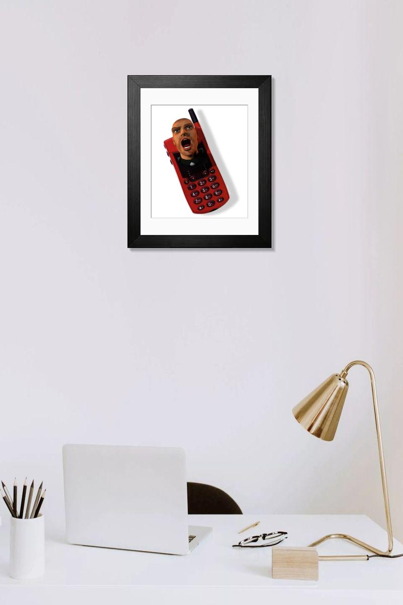 Shown hanging in a room: Modern 14"x12" (36x31cm)