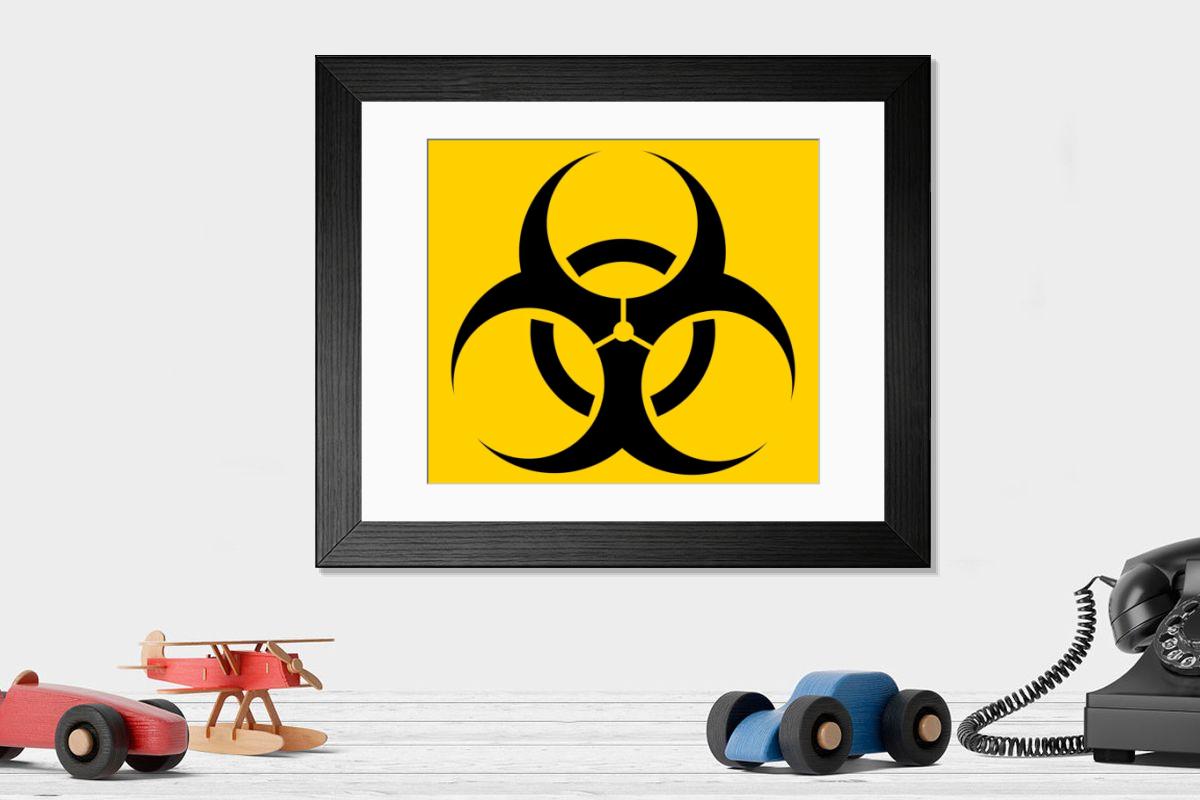 Shown hanging in a room: Modern 14"x12" (36x31cm)