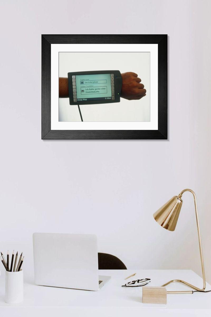 Shown hanging in a room: Modern 14"x12" (36x31cm)