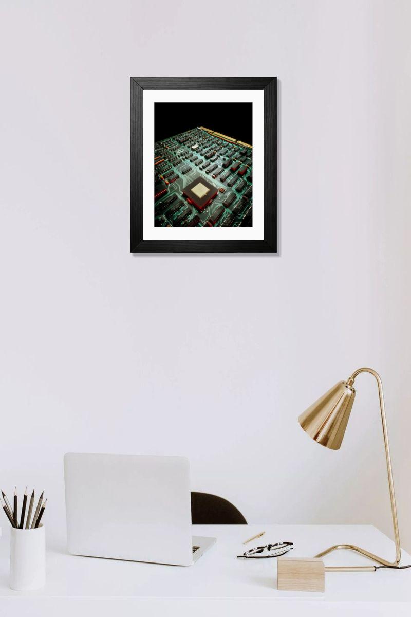 Shown hanging in a room: Modern 14"x12" (36x31cm)