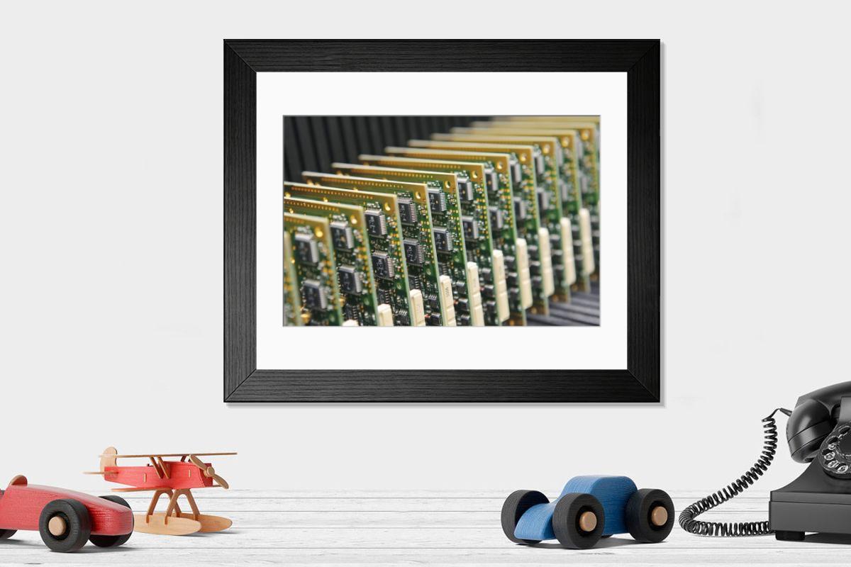 Shown hanging in a room: Modern 14"x12" (36x31cm)
