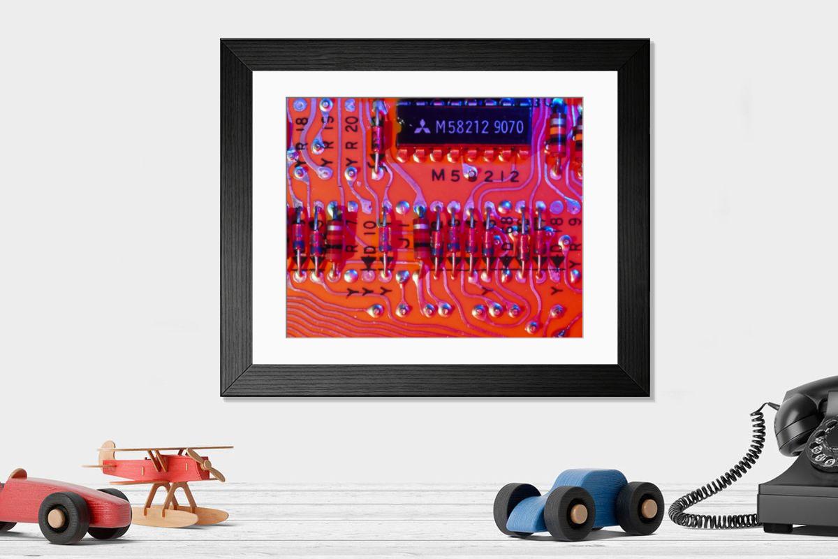 Shown hanging in a room: Modern 14"x12" (36x31cm)