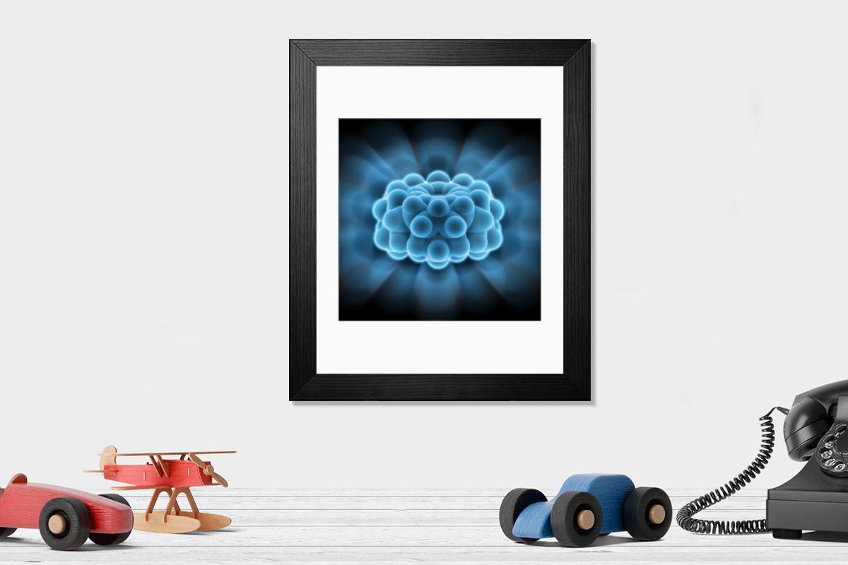 Shown hanging in a room: Modern 14"x12" (36x31cm)