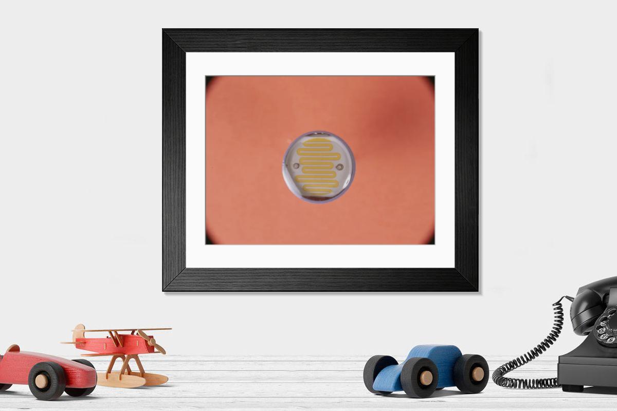 Shown hanging in a room: Modern 14"x12" (36x31cm)