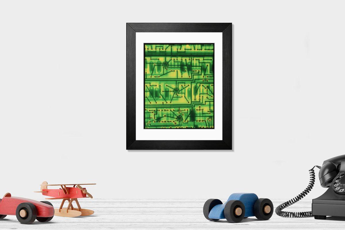 Shown hanging in a room: Modern 14"x12" (36x31cm)
