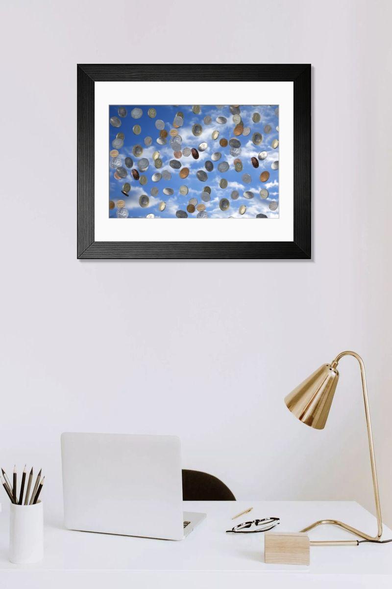 Shown hanging in a room: Modern 14"x12" (36x31cm)
