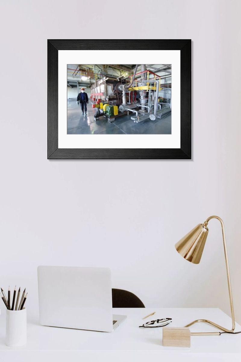 Shown hanging in a room: Modern 14"x12" (36x31cm)