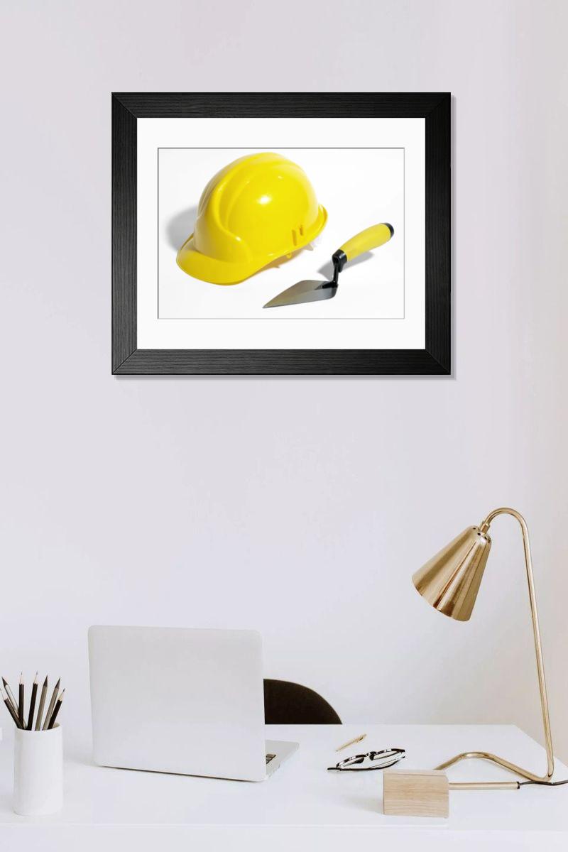 Shown hanging in a room: Modern 14"x12" (36x31cm)