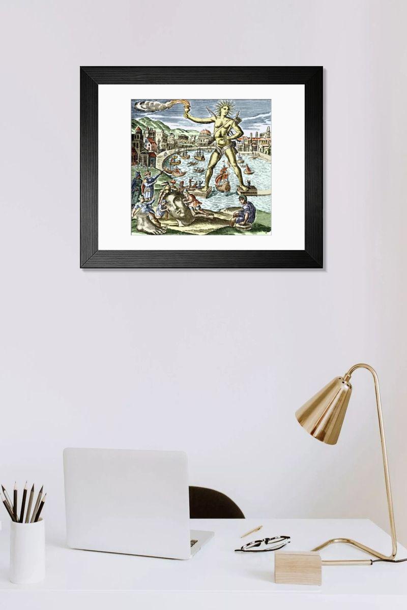 Shown hanging in a room: Modern 14"x12" (36x31cm)