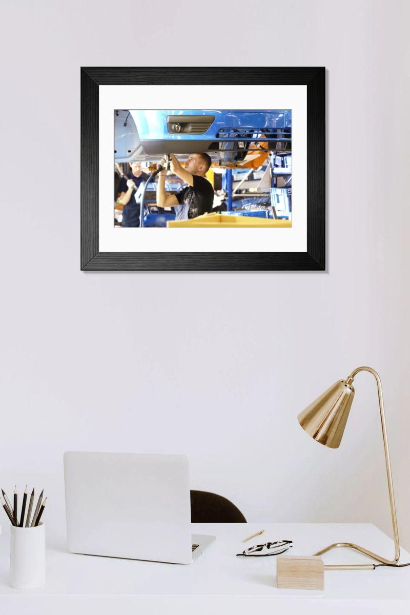 Shown hanging in a room: Modern 14"x12" (36x31cm)
