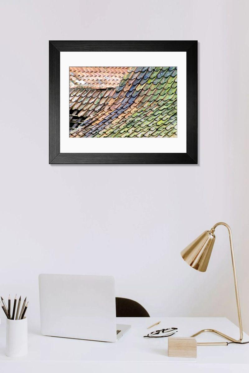 Shown hanging in a room: Modern 14"x12" (36x31cm)
